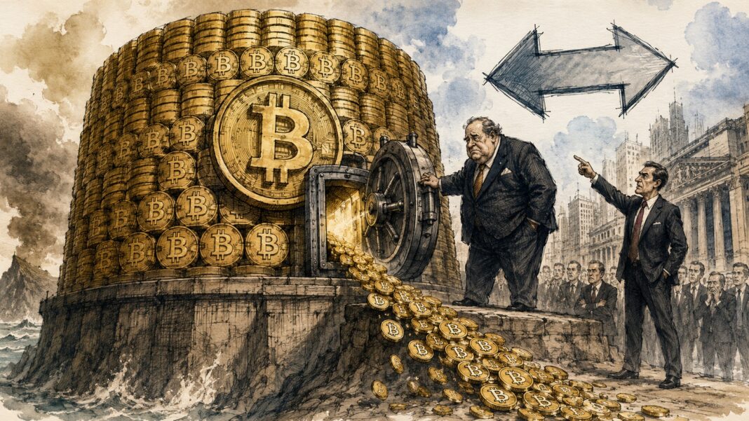 Strategy vend Bitcoin 2026 Saylor JPMorgan risque double sens