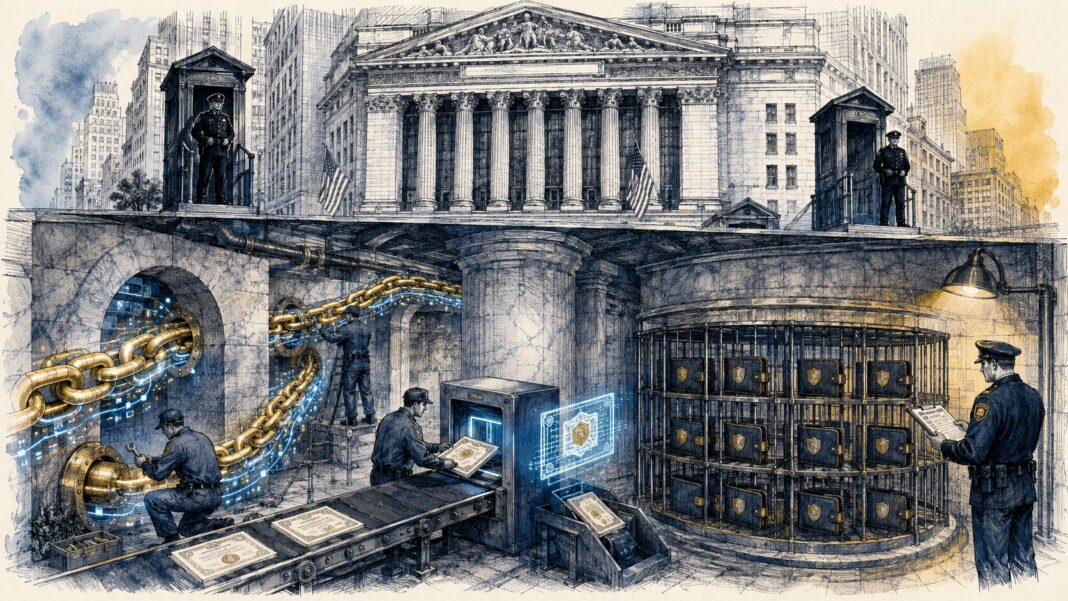 DTCC tokenisation titres 2026 Wall Street blockchain digital twins