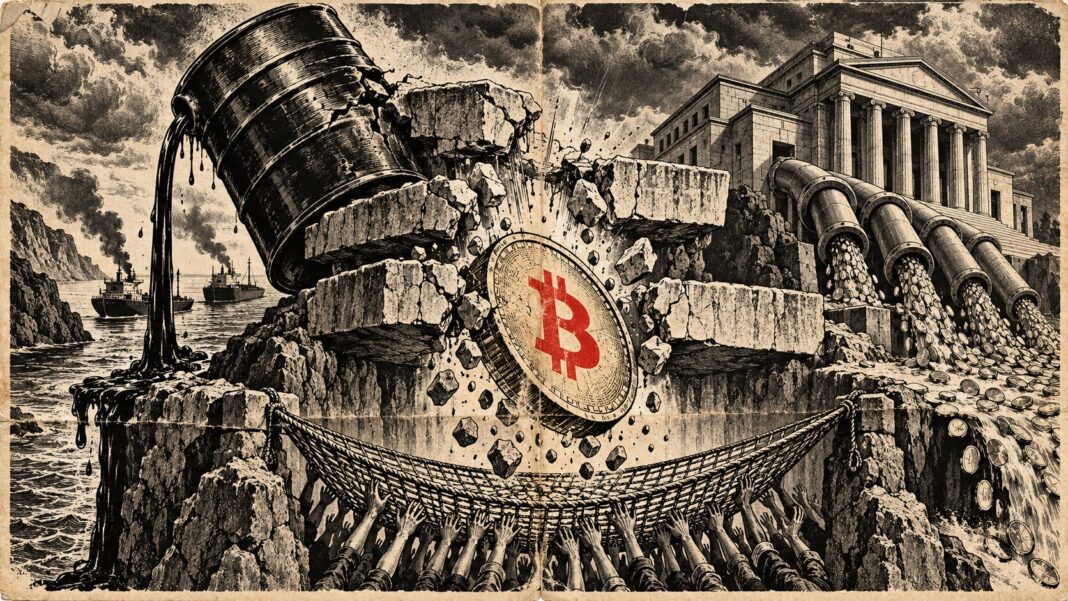 Bitcoin 83 000 dollars chute pétrole BTC
