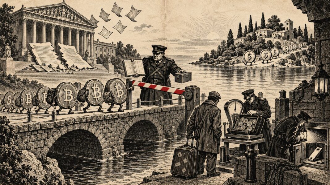 Taxe stablecoins crypto France, péage fiscal entre Bitcoin et stablecoins